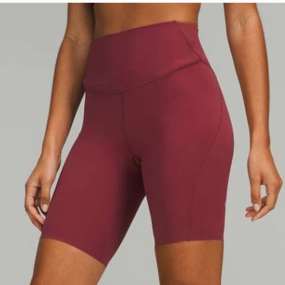 Lululemon Base Pace High-Rise Biker Short 8" Mulled Wine - Picture 1 of 9